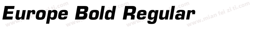Europe Bold Regular字体转换